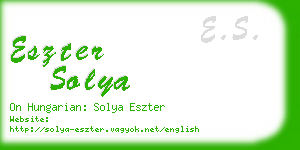 eszter solya business card
